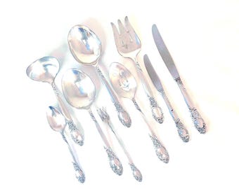 Ballad Pattern Serving Piece Collection, Community Silverplate, Nine Piece Set