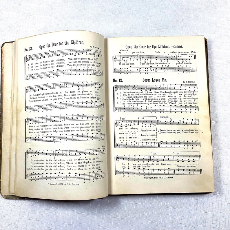 The Gospel in Song by EO Excell: 1885 Copyright for Sunday Schools and Revival Meetings image 4