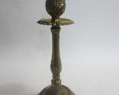 Stunning French vintage brass singular candlestick holder.