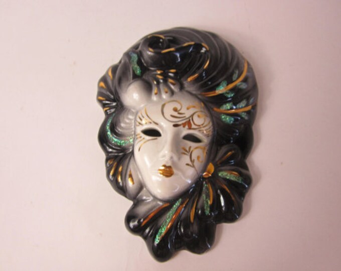 Vintage Ceramic Wall Decorative Mask Music Theme Etsy