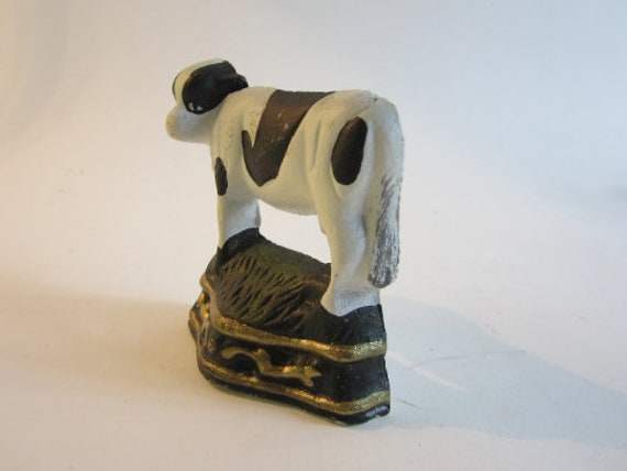 Superbe Français Escalier de Porte Vache en Fonte Vintage.