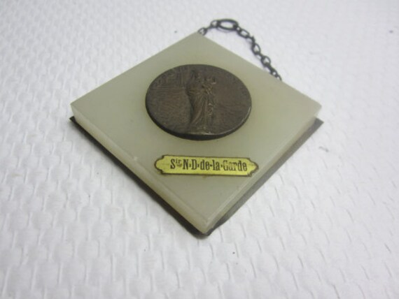 Superbe Français Décor/Plaque Murale Religieuse Vintage.