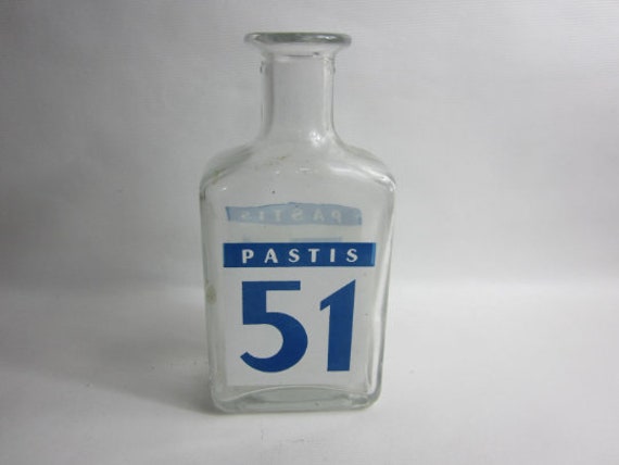 Rare Carafe à Eau en Verre Vintage Fabriquée Par Pastis 51'.