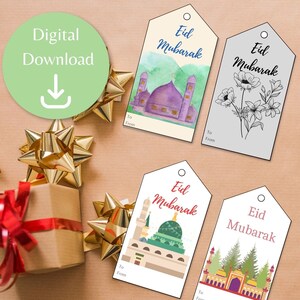 Printable Eid mubarak gift tag,Happy Eid gift tag,Eid favors,gift label