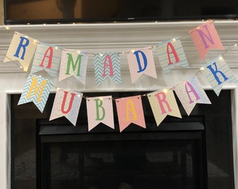 Ramadan Mubarak banner printable,Ramadan Mubarak sign,Ramadan Kareem banner,Ramadan decor