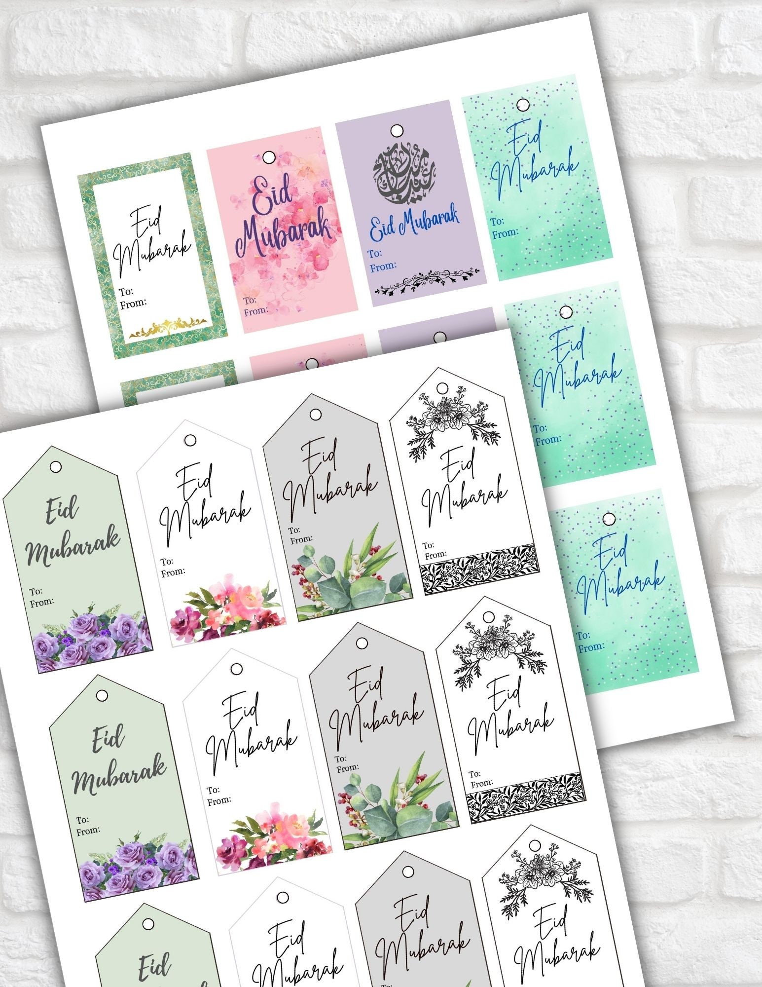 Eid Gift Tags Printable,eid Mubarak Gift Tags,happy Eid Gift Tags,eid ...