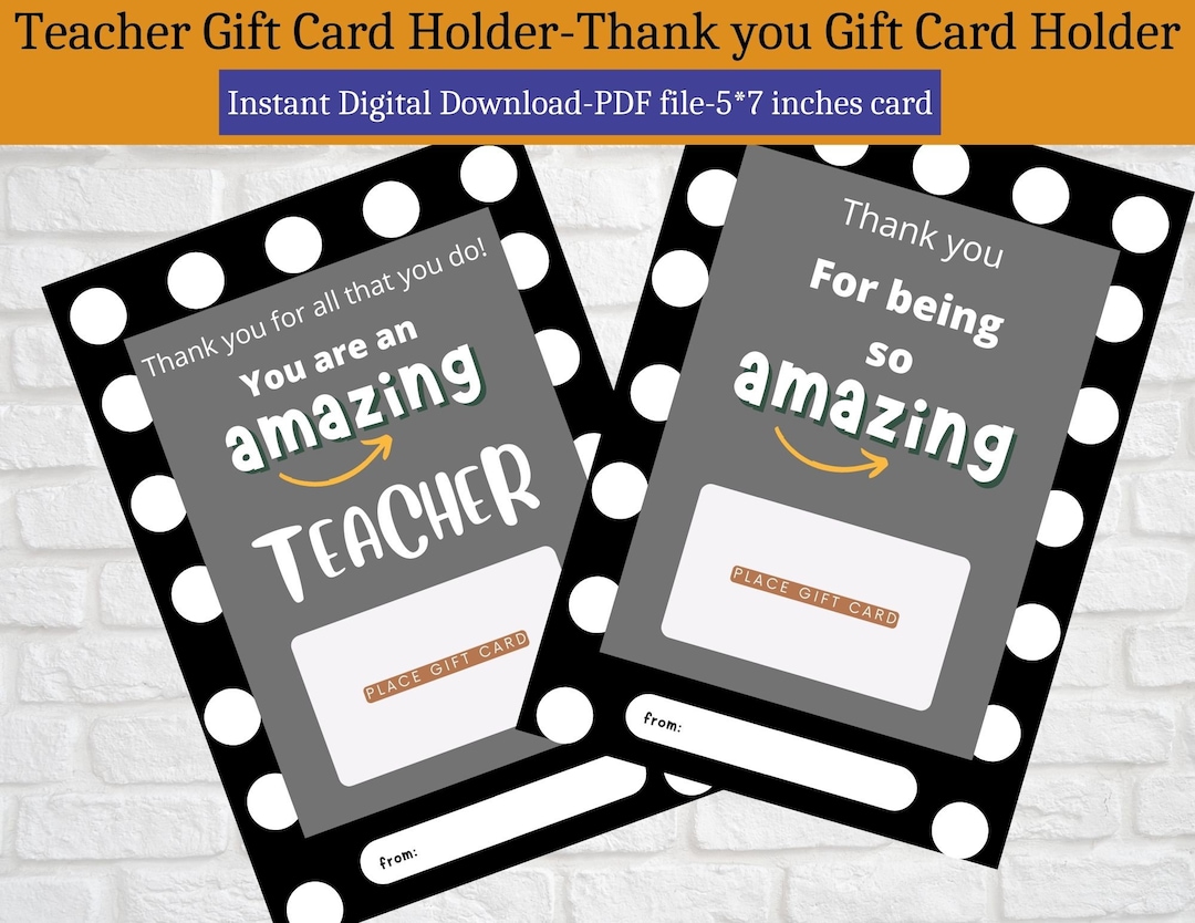Amazon Teacher Appreciation Gift Card Holder Printable,cup of Gratitude
