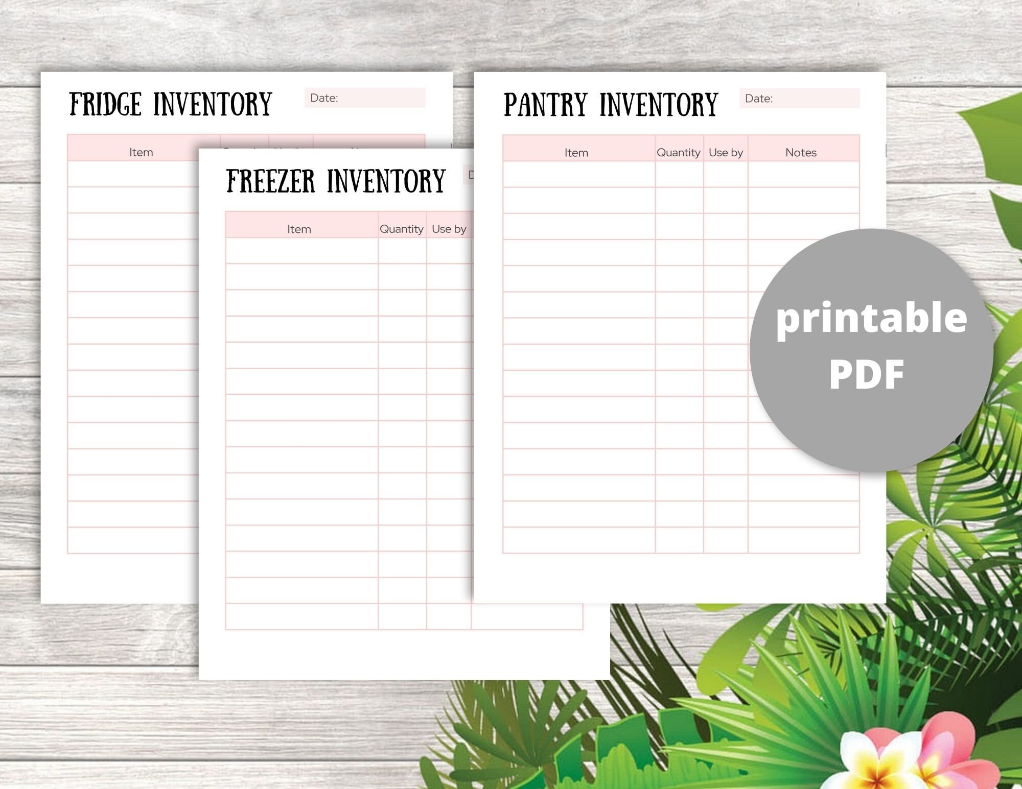 Kitchen Inventory Bundle and Meal Planner Printable - Etsy