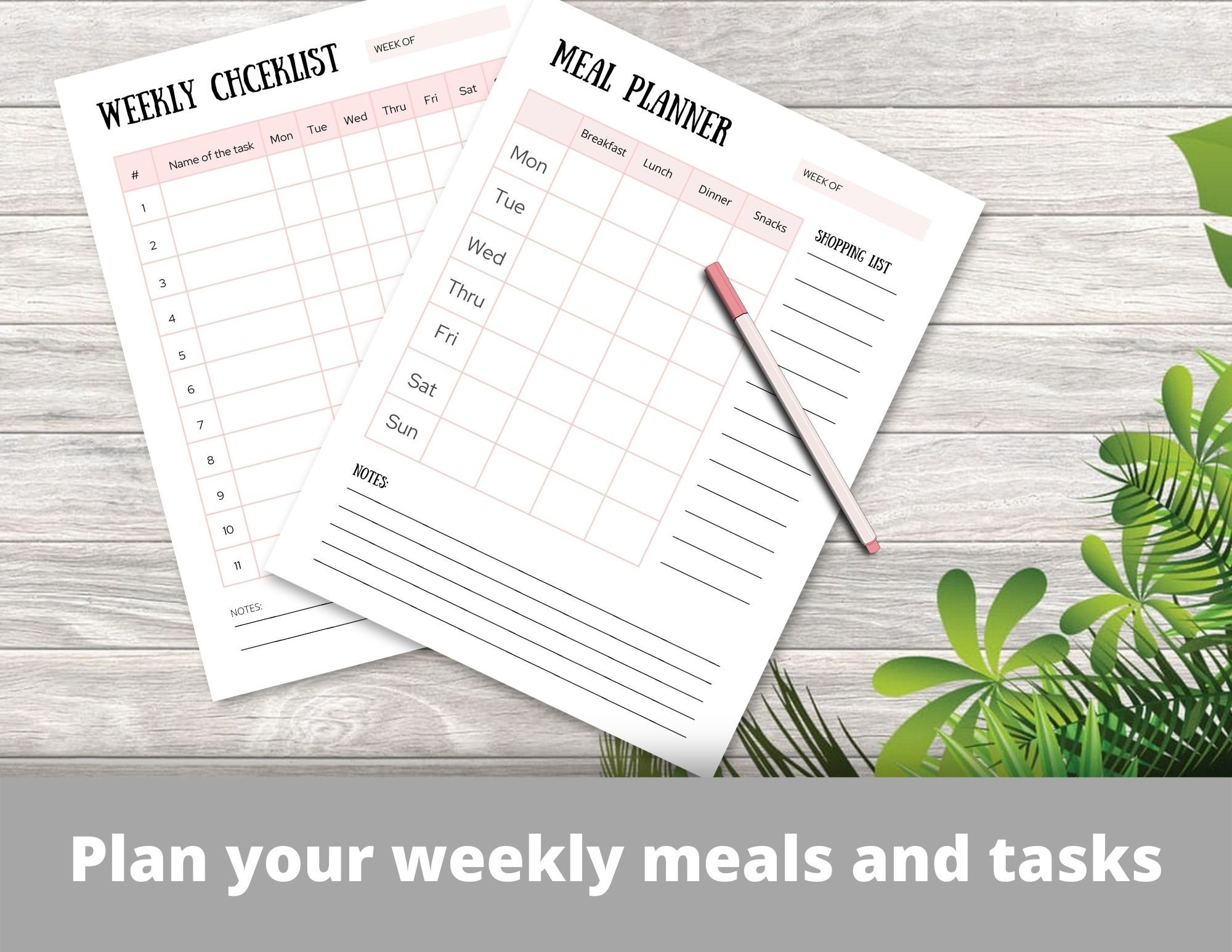 Kitchen Inventory Bundle and Meal Planner Printable - Etsy
