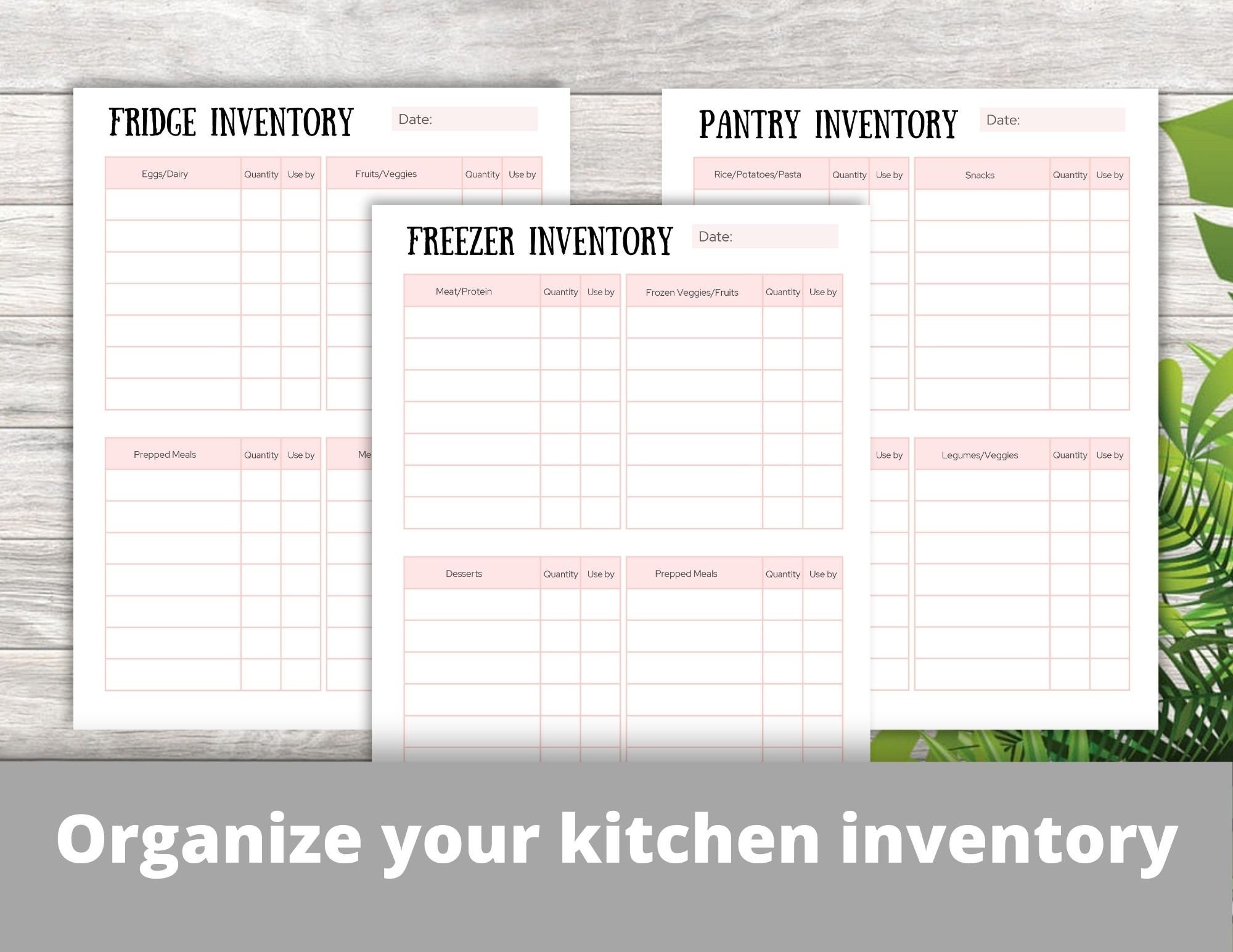 Kitchen Inventory Bundle and Meal Planner Printable - Etsy