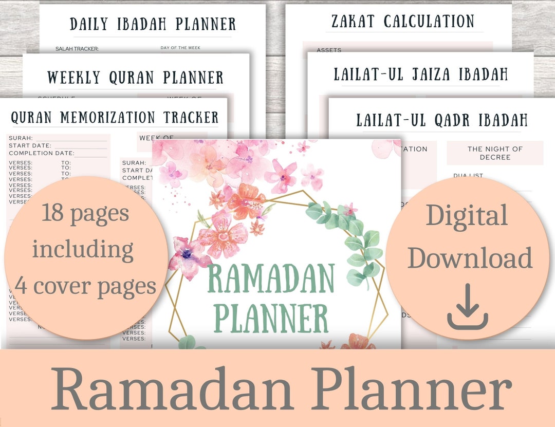 Ramadan Planner Printable,ramadan Planner Journal,ramadan Planner 2022 ...
