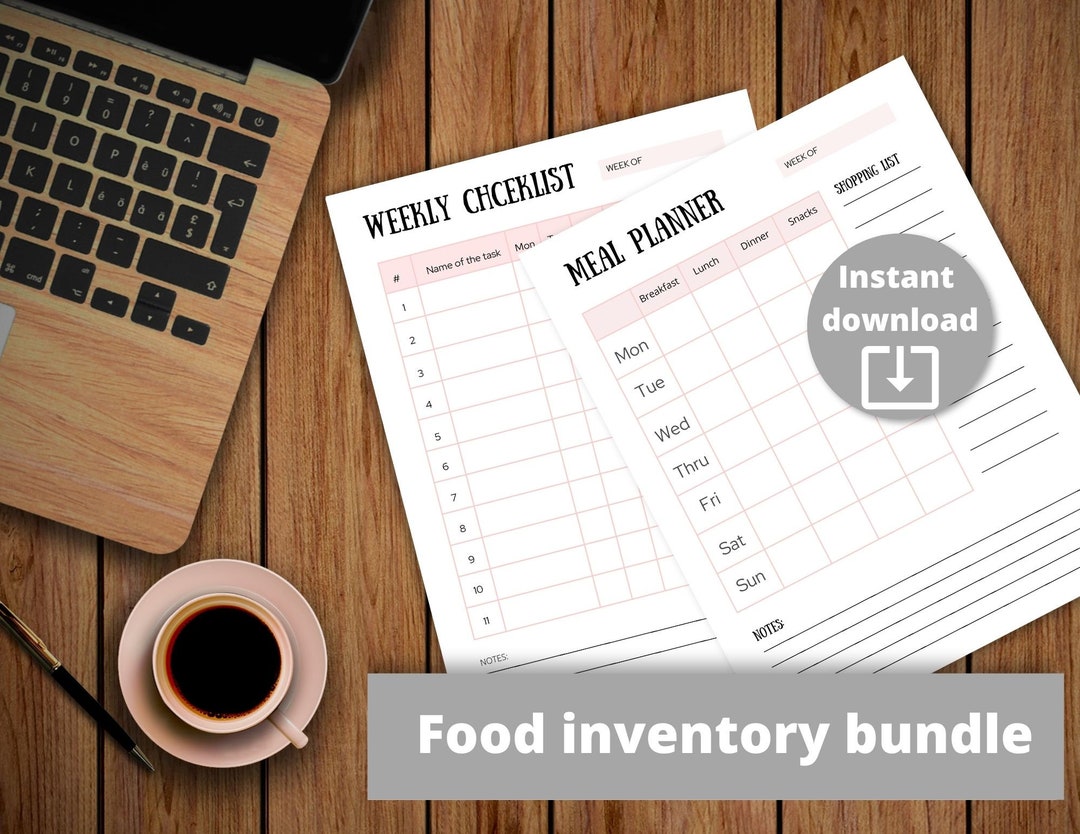 Kitchen Inventory Bundle and Meal Planner Printable - Etsy