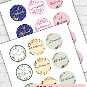Eid Mubarak Cupcake Toppers Printable,happy Eid Cupcake Toppers ,eid ...