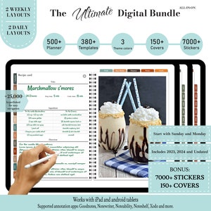 2023-2024 Ultimate Digital Planner Bundle, Customizable Life Organizer, Boost Productivity & Balance, Perfect New Year Gift