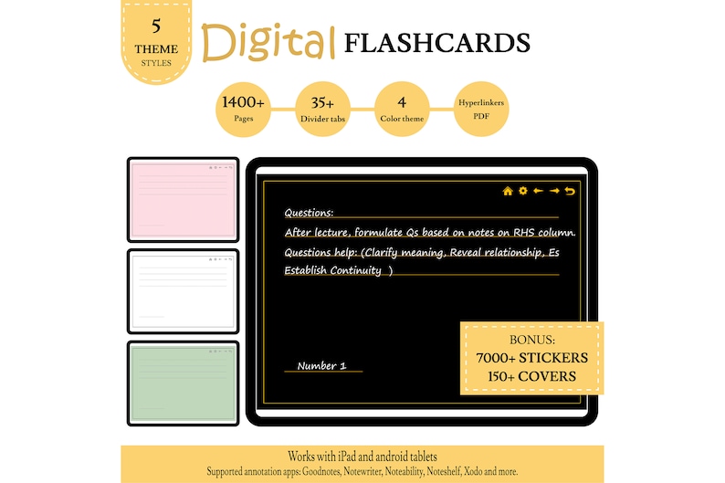 Ultimate Study Aid Digital Flashcards for Ipad, Space Repetition Technique, Compatible With