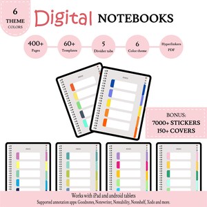 Digital Student Notebook for Efficient Learning, Customizable & Hyperlinked, Perfect for Tech-Savvy Students, Back to School Gift