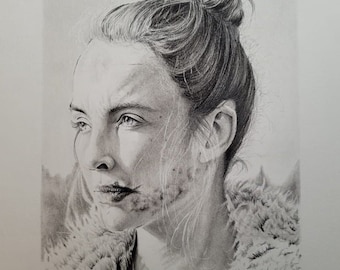 Villanelle - Killing Eve Temporada Uno - Original Pencil Portrait