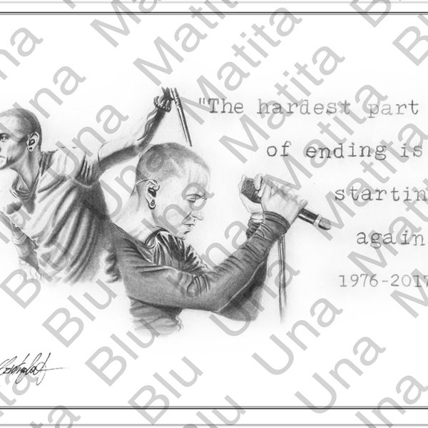 Chester Bennington (in memory) - Drawing Print