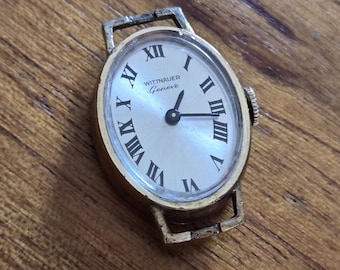 Vintage Wittnauer Geneve Ladies Watch  Manual Winding WORKING Gold Tone