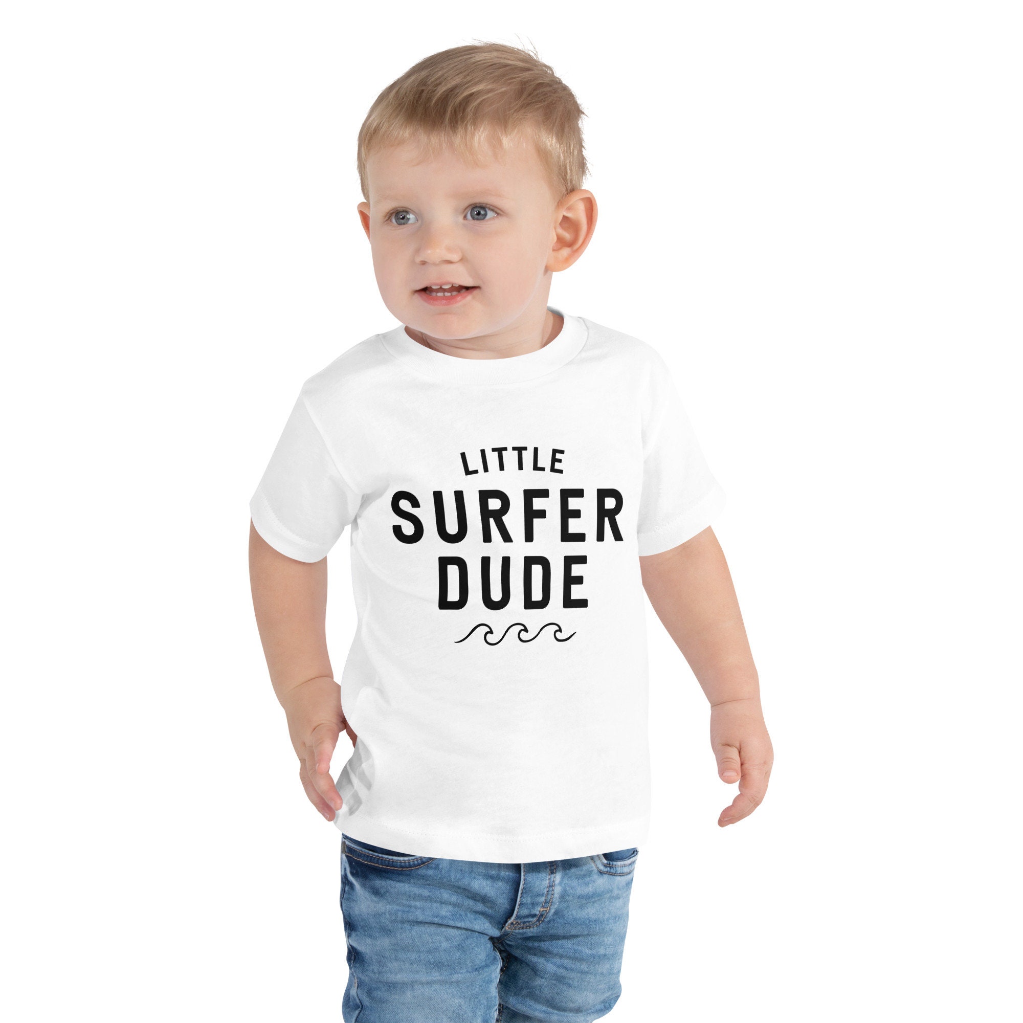 Little Surfer Dude, Surf Wear for Kids, Surfer Gifts, Beach Tee