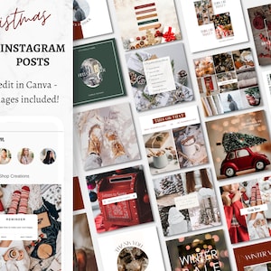 Weihnachten Instagram Templates, Weihnachten Instagram Post, Weihnachten Instagram Templates für Canva, Winter Instagram Posts, Instagram Posts