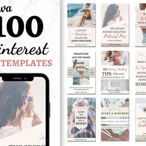 Pinterest Templates Canva, Boho Pinterest Templates, Blogger Templates, Pinterest Marketing, Pinterest Pin Templates, Pinterest Pins