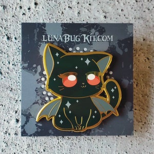 Bat Kitty Hard Enamel Pin - Spooky Cute Pin