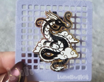 Mystical Dragon Fantasy Enamel Pin - Sky Dragon - Air Dragon- Wind Dragon