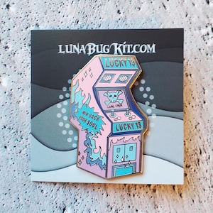 Lucky 13 Arcade Hard Enamel Pin - Pastel Goth Pin