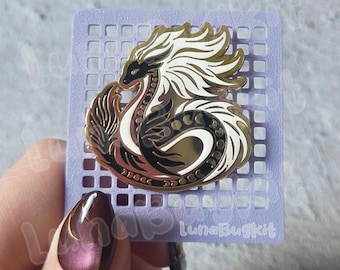 Mystical Dragon Fantasy Enamel Pin - Lunar Moon Phases