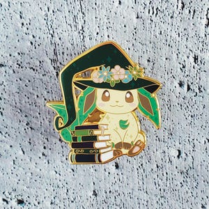 Witchy Grass Type Hard Enamel Pin - Eeveelution Pin