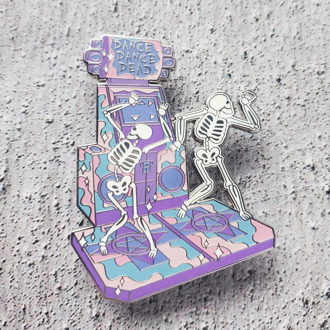 Dance Dance Dead - DDR Enamel Pin (EXTRA LARGE) - Pastel Goth Pin - Etsy