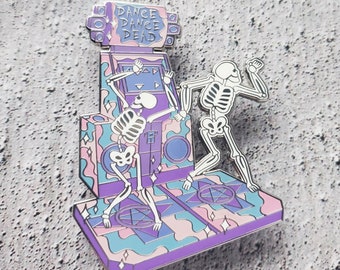 Dance Dance Dead - DDR Enamel Pin (EXTRA LARGE) - Pastel Goth Pin