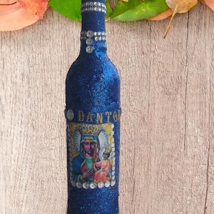 Erzulie Dantor Luxury Bottle Ezuli Dantò boutey lwa Vodou Boutey Bottle Sequined libation Haitian Lwa loa Erzulie Dantor