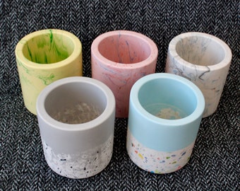 Jesmonite terrazzo/marble pots
