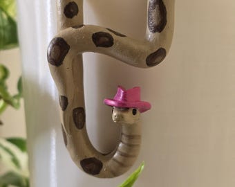 Cowboy Snake Plant Buddy – Hand Painted Plant Hugger
