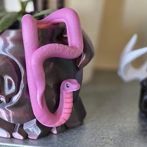 Snake Plant Buddy Decor - 3D Printed Pot Hugger Accessory for Planters