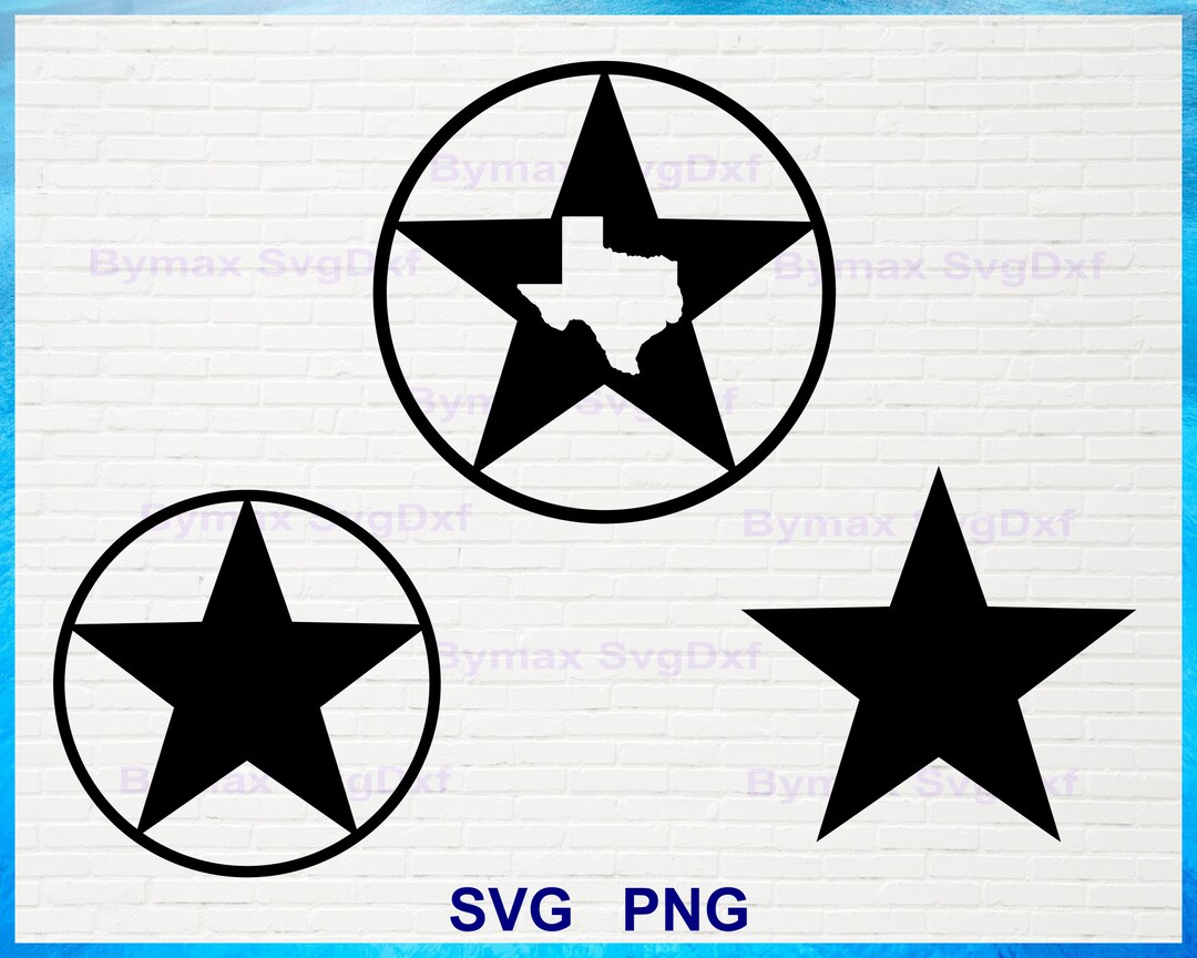 Texas Star Svg, Star in Circle Svg, Star Png, Svg Bundle, Printable - Etsy