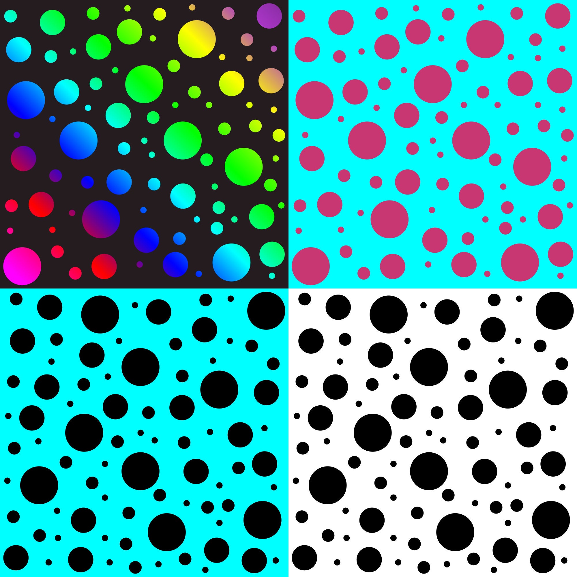 Pink Polka Dot Svg, Blue Polka Dot Svg, Rainbow Polka Dot Svg