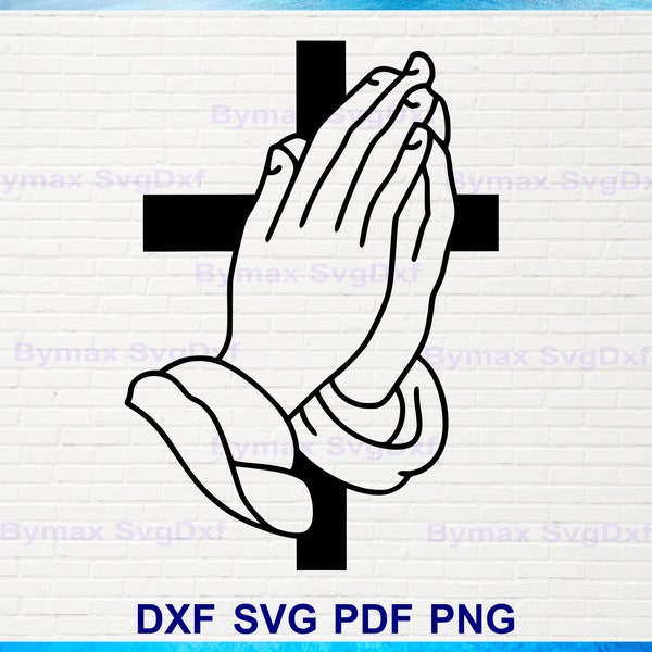 Praying Hands Svg, Prayer Hands Svg, Cross Svg, Religious Svg, Christian Svg, Printable Clip Art Png, Faith Svg