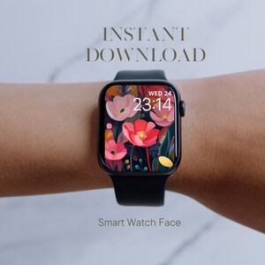 Pretty Apple Watch Face Flowers, Cute Apple Watch Face, Digital Download Apple Watch Face, Apple Watch Wallpaper, Smart Watch Background