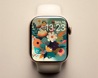 Flowers And Spring Apple Watch Face, Spring Watch Face, Floral Art Apple Watch Face, Apple Watch Wallpaper, Spring Watch Wallpaper