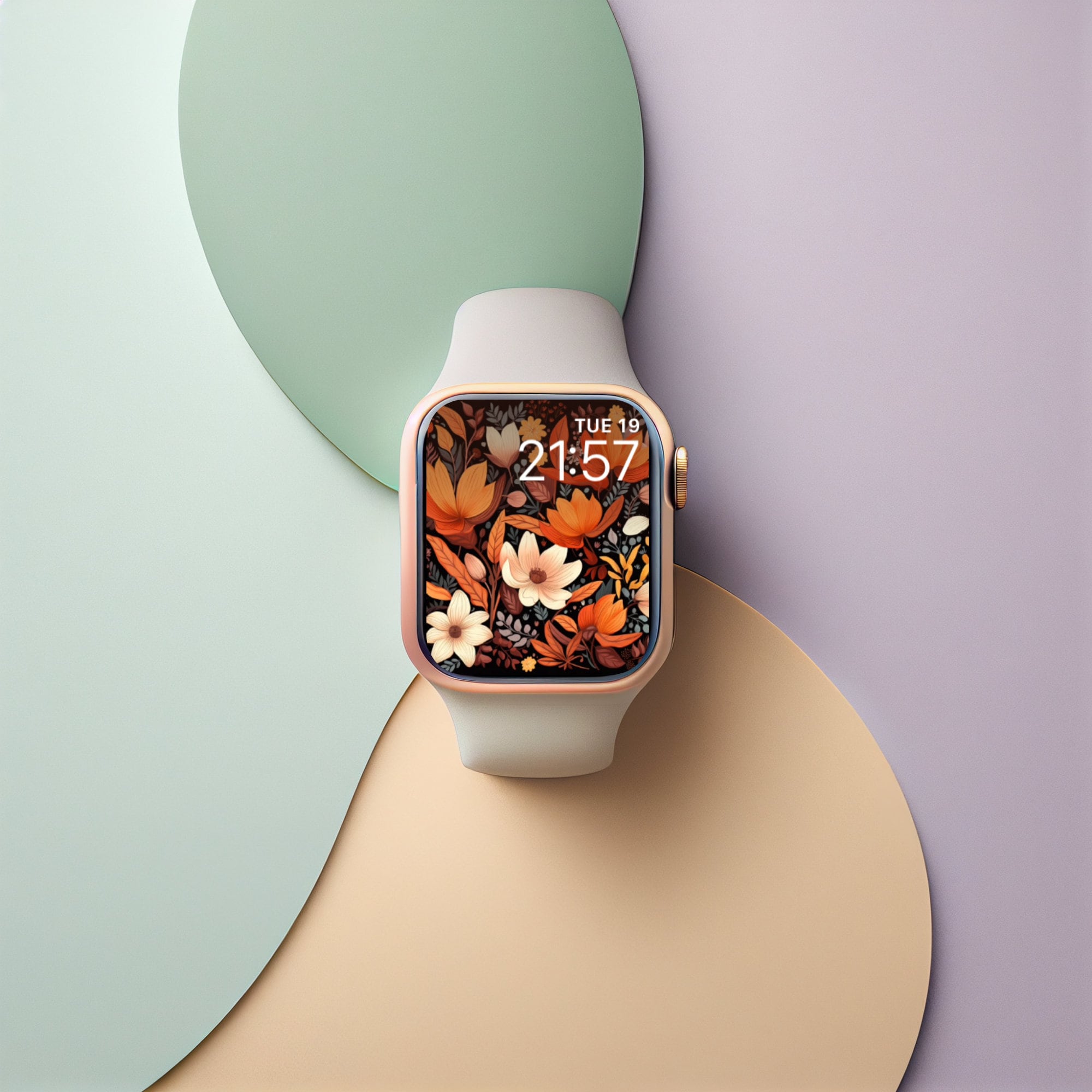 Autumn Watch Face, Floral Watch Face, Apple Watch Background, Watch ...