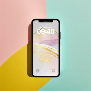 I Am Lucky Wallpaper, Lucky Girl Manifest Phone Background, Phone Wallpaper, Phone Background, Phone Screen Picture, Lucky Girl Syndrome
