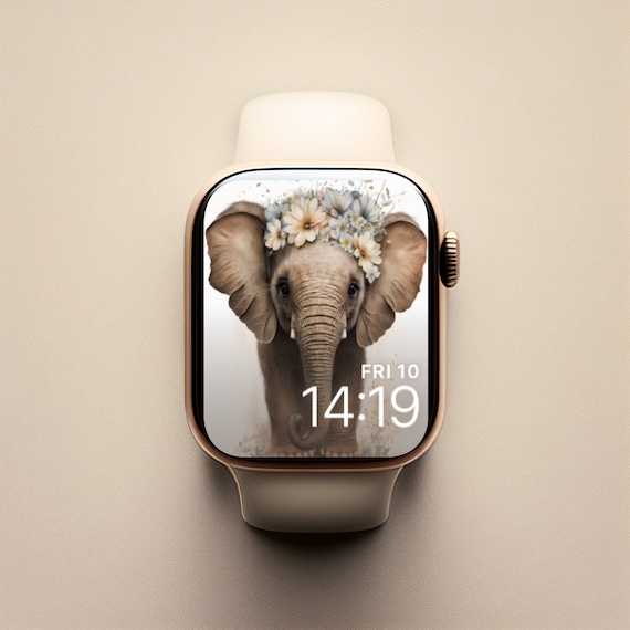Flowers and Elephant Apple Watch Face, Apple Watch Face 
