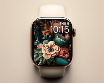 Floral Apple Watch Face, Art For Watch Face Flowers, Flowers Apple Watch Face, Floral Watch Wallpaper, Feminine Watch Wallapaper