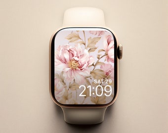 Flowers Apple Watch Face, Summer Watch Face, Floral Art Apple Watch Face, Apple Watch Wallpaper, Summer Watch Wallpaper