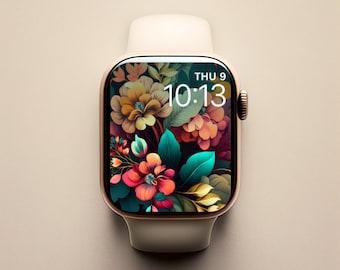 Floral Apple Watch Face, Art For Watch Face Flowers, Flowers Apple Watch Face, Floral Watch Wallpaper, Feminine Watch Wallapaper