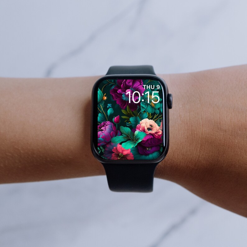 Floral Apple Watch Face, Art for Watch Face Flowers, Flowers Apple Watch Face, Floral Watch