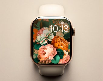 Floral Apple Watch Face, Art For Watch Face Flowers, Flowers Apple Watch Face, Floral Watch Wallpaper, Feminine Watch Wallapaper